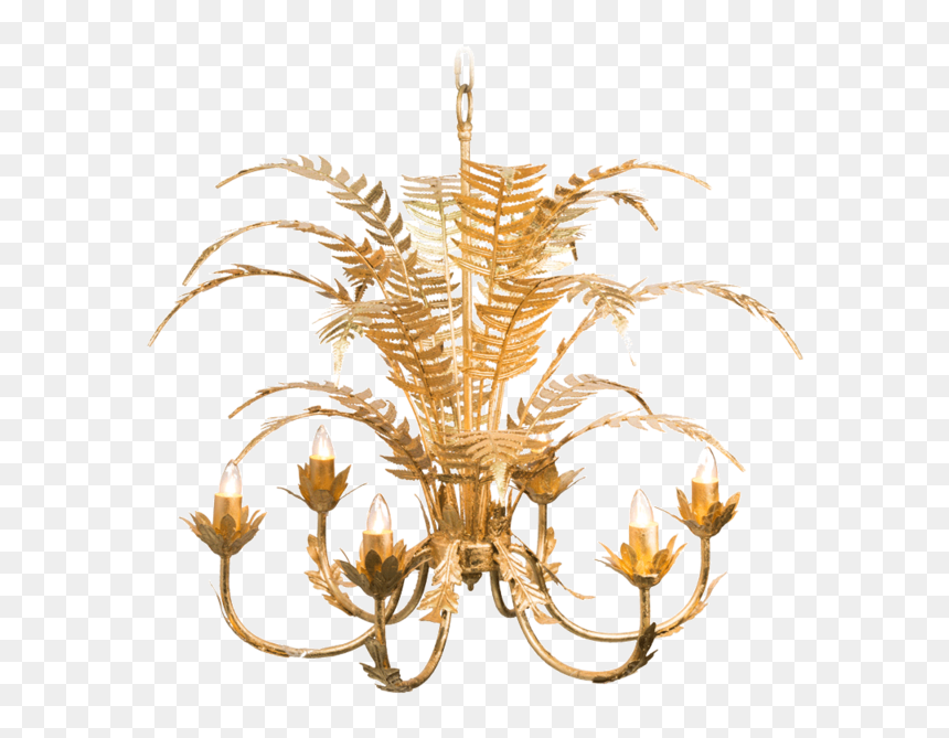 Tropical Chandelier, HD Png Download - gold chandelier png