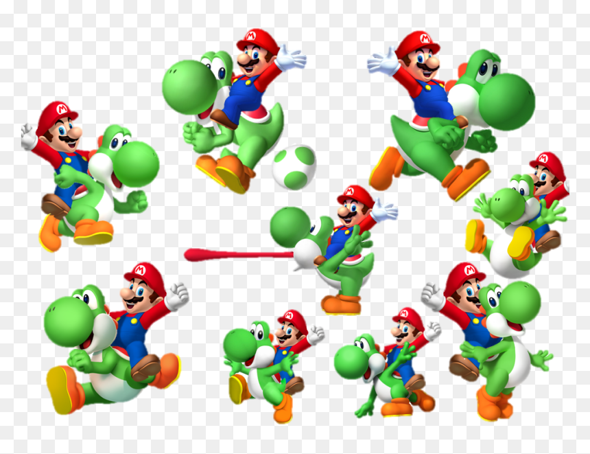 10 - Mario And Yoshi Size, HD Png Download - mario bross png