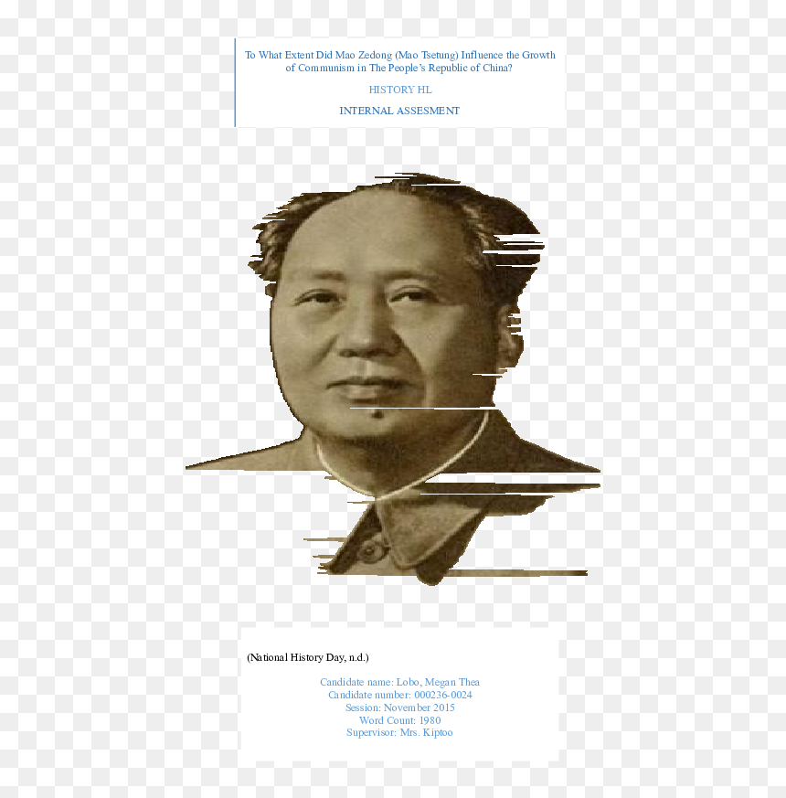 Mao Tse Tung, HD Png Download - mao zedong png