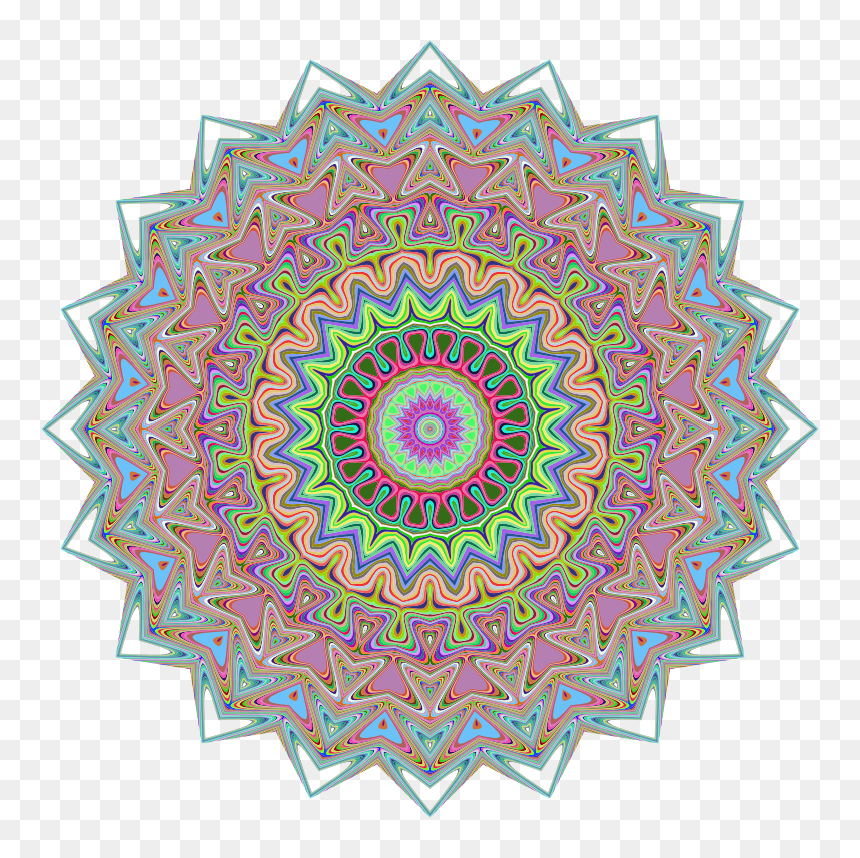 Abstract Pastel Mandala - Clip Art, HD Png Download - pastel rainbow png