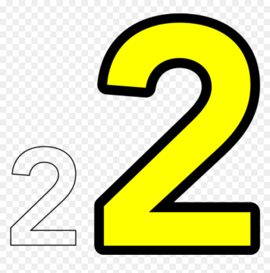 Number, HD Png Download - numero 2 png