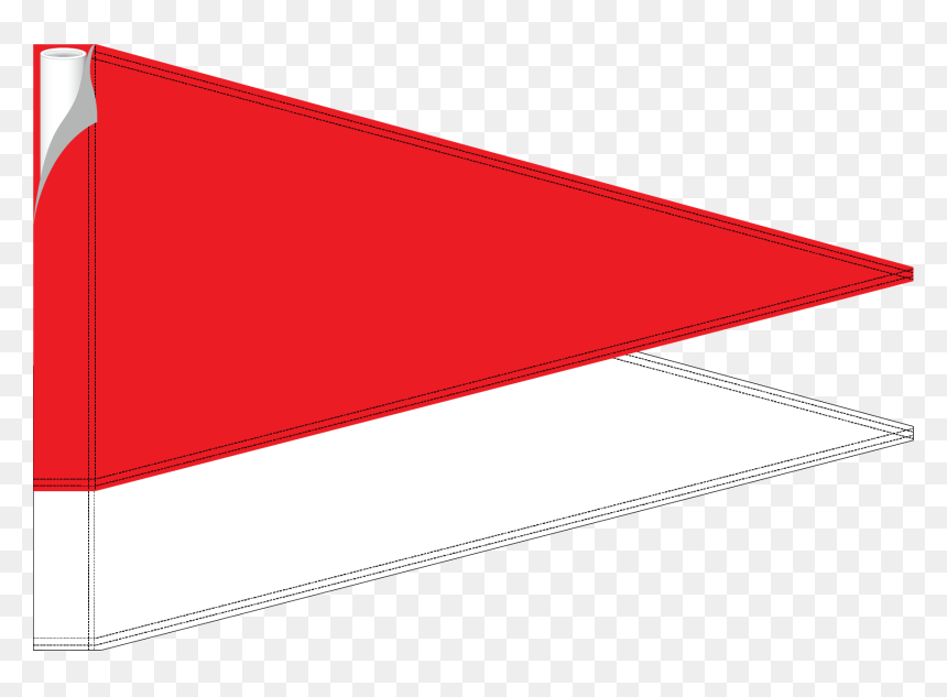 Double Pennant Pin Flag Red & White"
 Title="double - Red Flag, HD Png Download - pennant flag png
