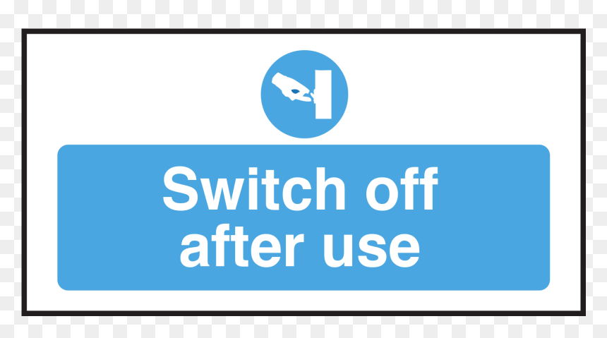 Thumb Image - Switch Off After Use Sign, HD Png Download - on off switch png