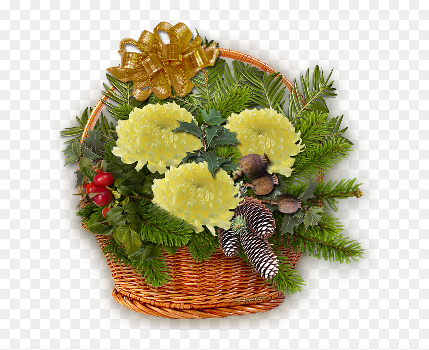 Осеннее Поздравление С Днем Рождения Png, Transparent Png - christmas flowers png