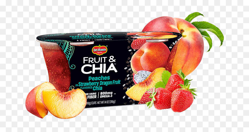 Fruit & Chia™ Peaches In Strawberry Dragon Fruit Flavored - Chia Seed, HD Png Download - red cups png