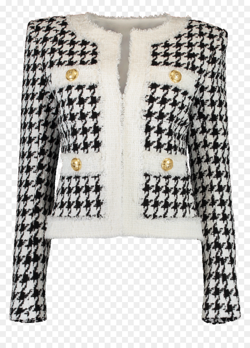 Balmain Houndstooth Jacket, HD Png Download - houndstooth png