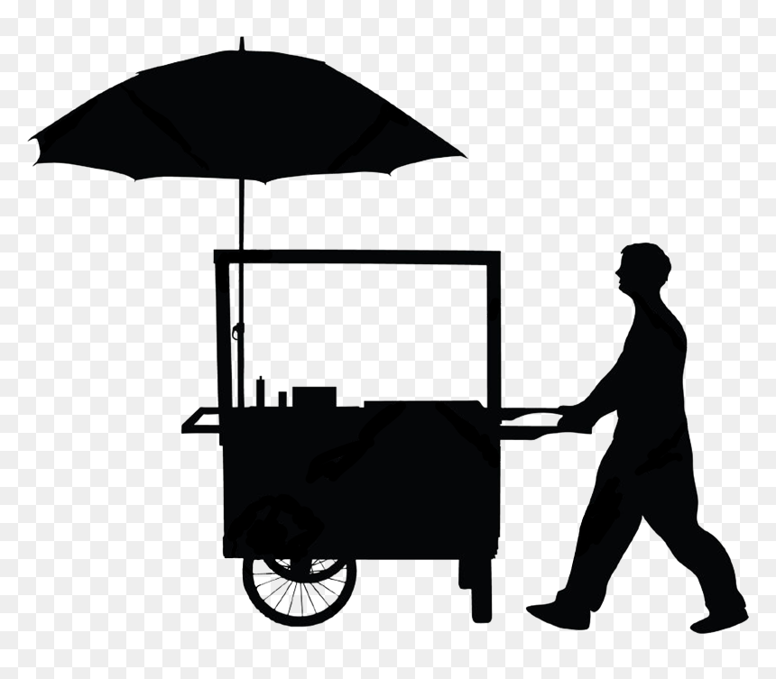 Transparent Waffles Clipart - Market Stall Market Silhouette, HD Png Download - food silhouette png