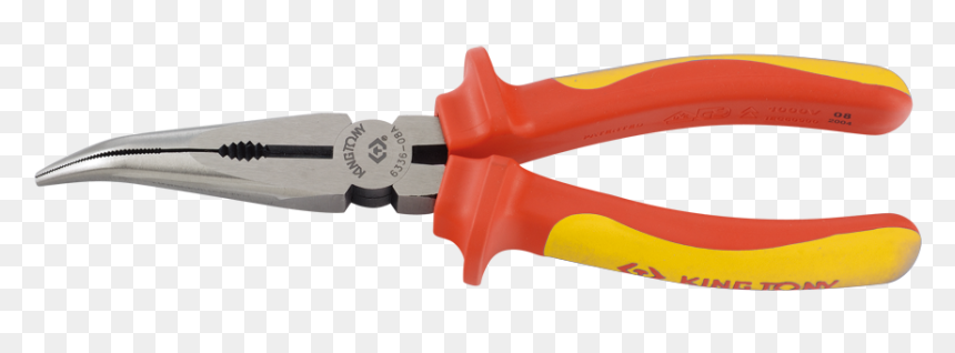Vde Insulated Bent Nose Pliers King Tony 6336a - Pince A Bec Facom Isole, HD Png Download - pliers png