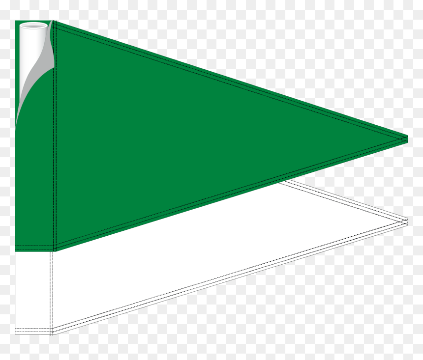 Double Pennant Putting Flag Green & White"
 Title="double, HD Png Download - pennant flag png