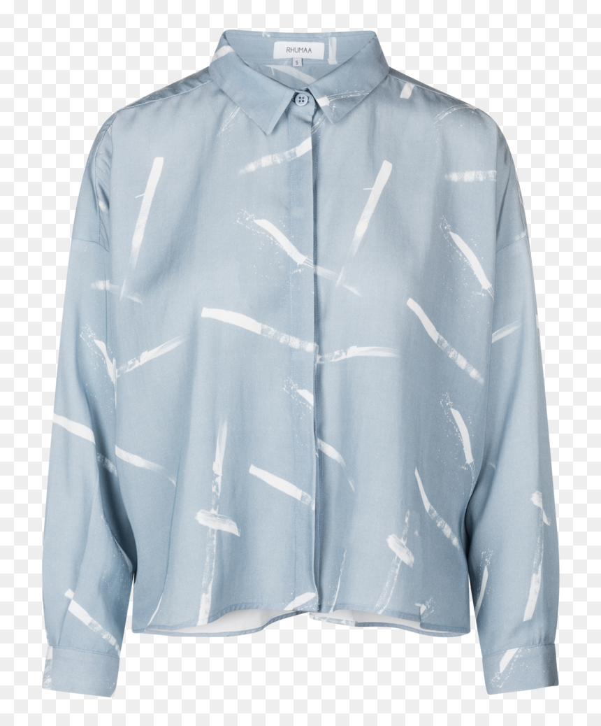 Rhumaa Grace Shirt • Light Blue Brush Stroke Print - Clothes Hanger, HD Png Download - blue brush stroke png