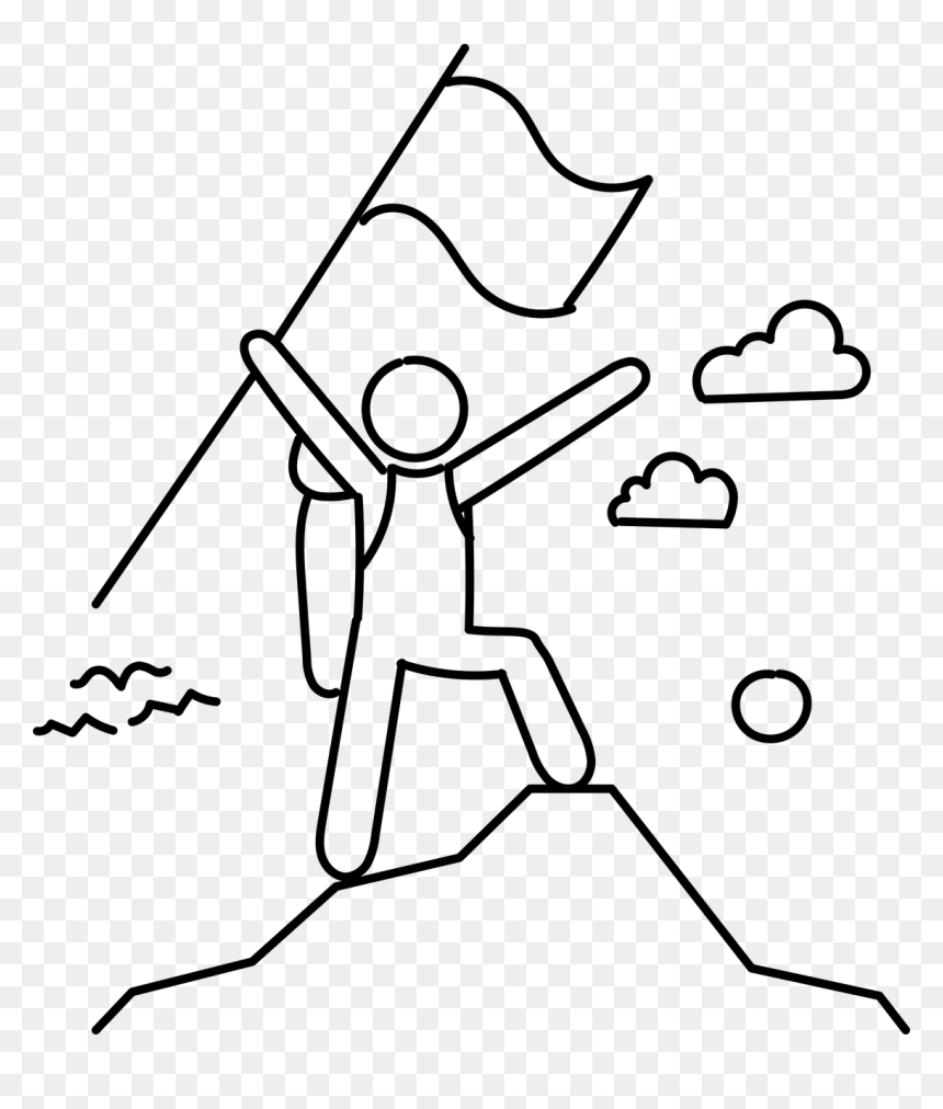 Line Art, HD Png Download - mountain drawing png