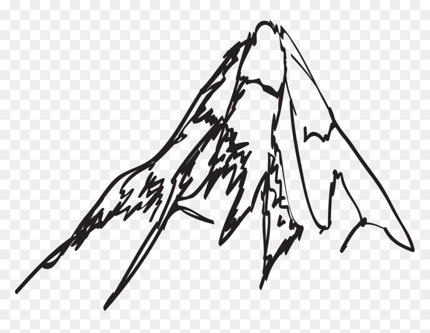 Sketch, HD Png Download - mountain drawing png