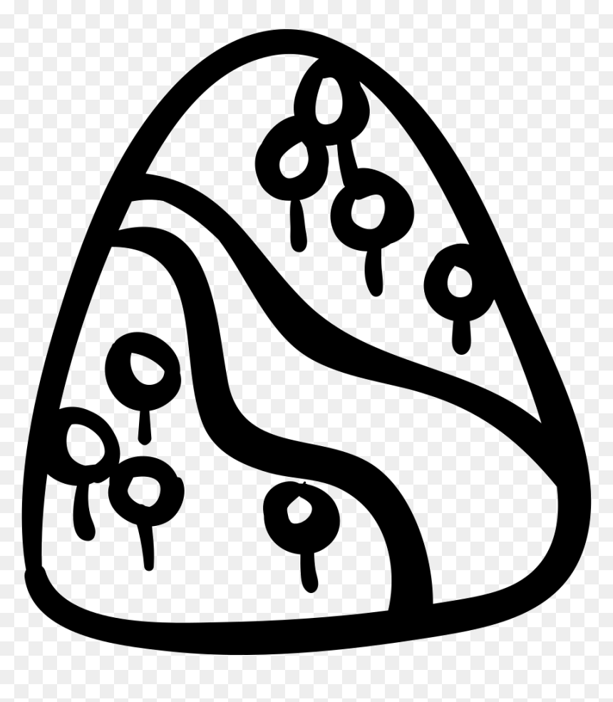 Mountain Road And Trees Hand Drawn View - Bäume An Straße Icon, HD Png Download - mountain drawing png