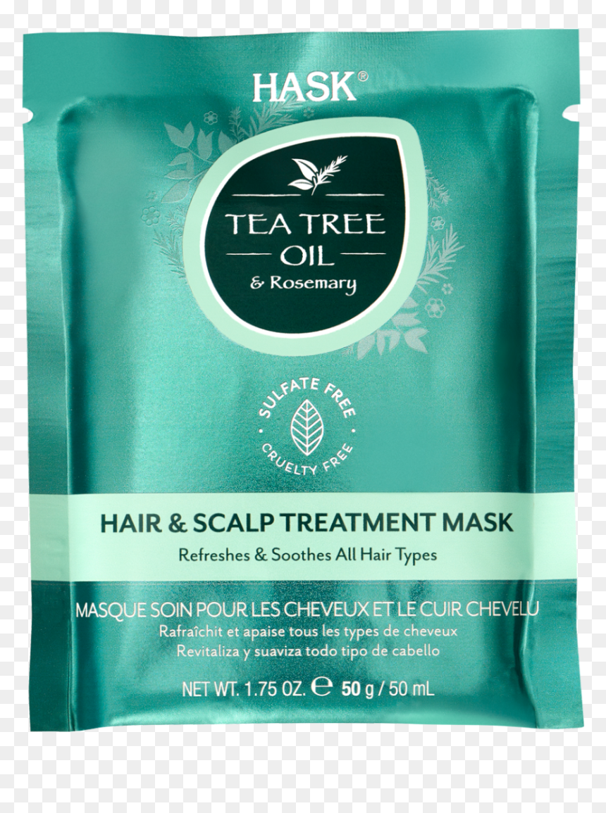 Hask Tea Tree Oil And Rosemary Mask, HD Png Download - tea tree png