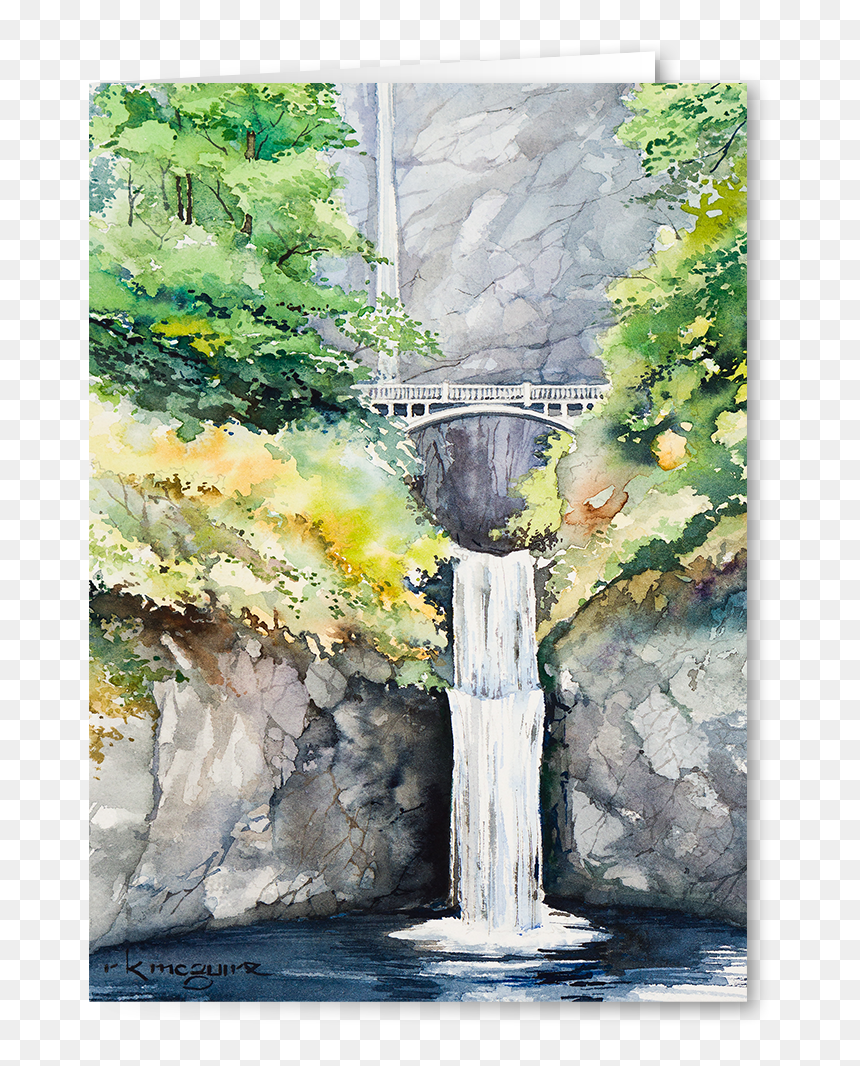 Waterfall, HD Png Download - water paint png