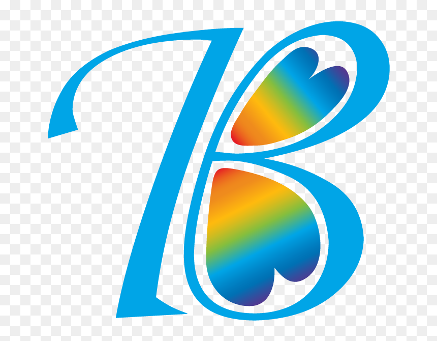 Bb Butterfly Logo= Black Capital Bs - 2 Bs Butterfly Logo, HD Png Download - butterfly logo png