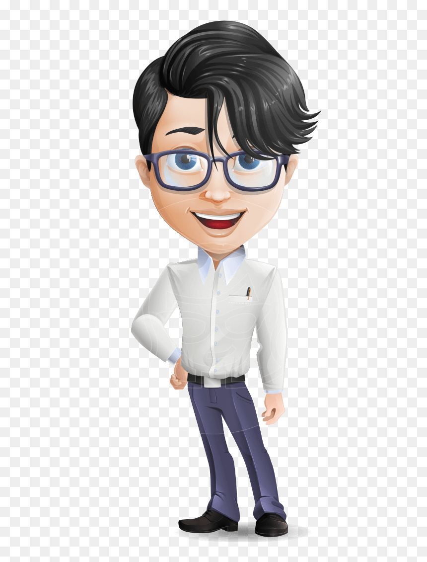 Modern Young Cartoon Teacher Character - Cartoon, HD Png Download - teacher cartoon png
