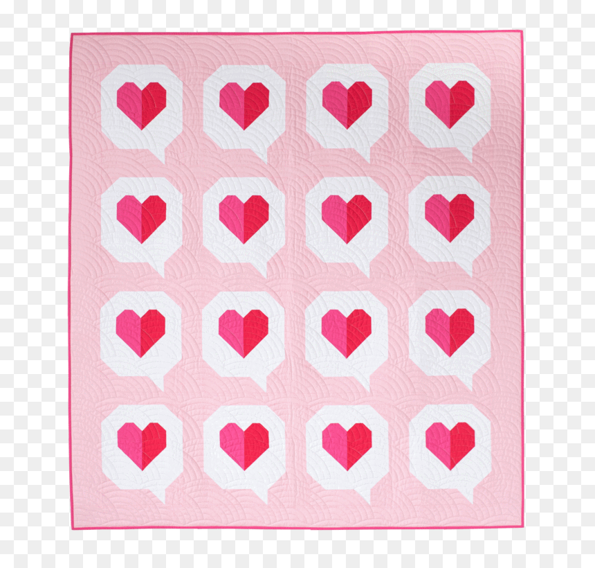 I Heart You Quilt - Heart You Quilt Pattern, HD Png Download - pixelated heart png