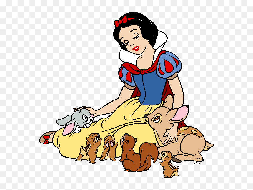 Snow White And The Seven Dwarfs Photo - Snow White In Clip Art, HD Png Download - cartoon snow png