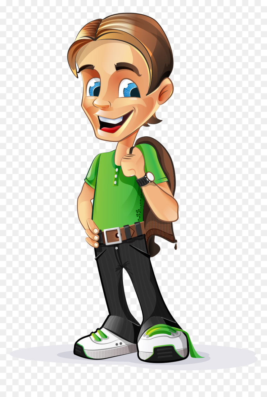 Student High School National Secondary School Teacher - High School Boy Cartoon, HD Png Download - teacher cartoon png