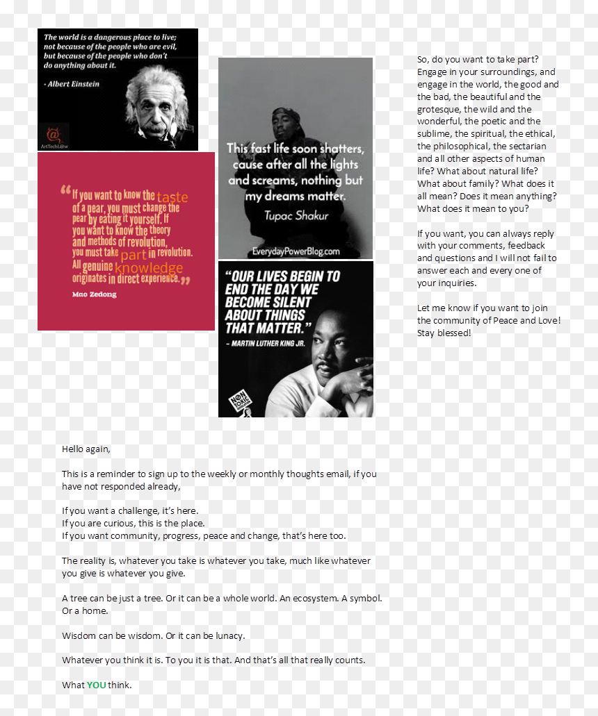 Revolution Of Love - Albert Einstein, HD Png Download - mao zedong png
