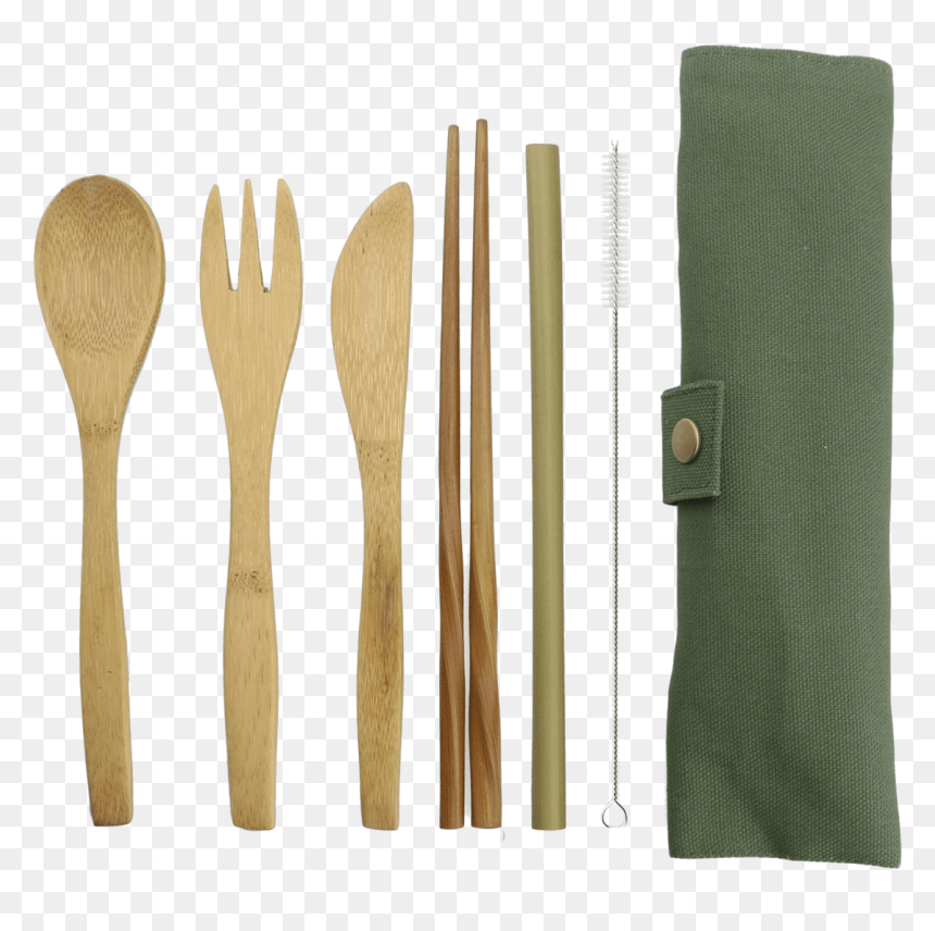 Kit Sustentavel De Bambu, HD Png Download - cubiertos png