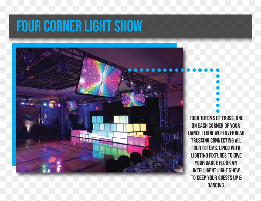 Four Corner Light Show - Graphic Design, HD Png Download - dance floor png