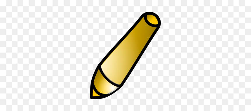 Yellow Pencil Png Images - Gold Crayon Png, Transparent Png - pencil vector png