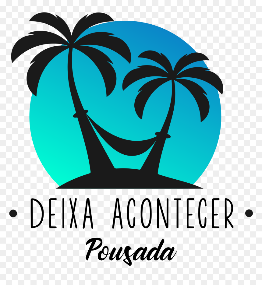 Pousada Deixa Acontecer - Palm Trees And Water Vector, HD Png Download - pipa png