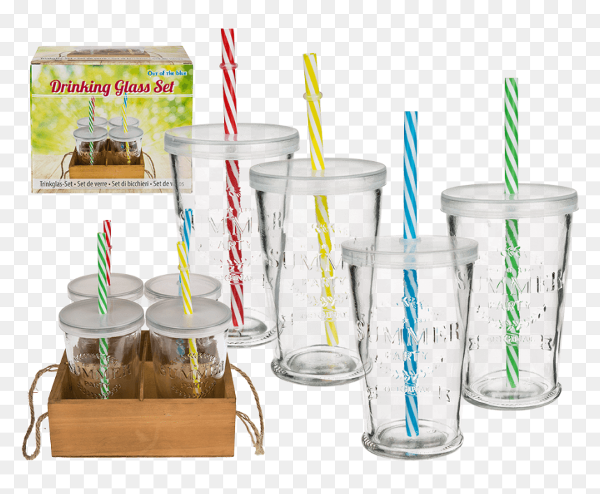 Verre Avec Paille Summer, HD Png Download - drinking glass png