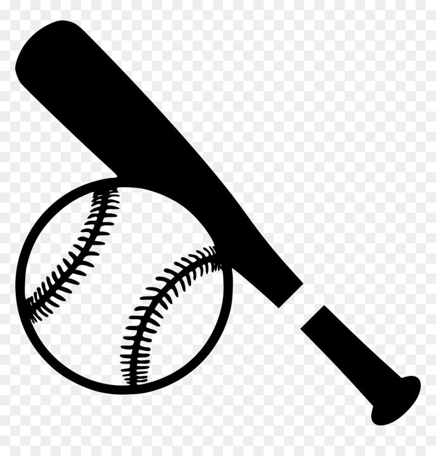 Base Glove Bat - Baseball, HD Png Download - black baseball bat png