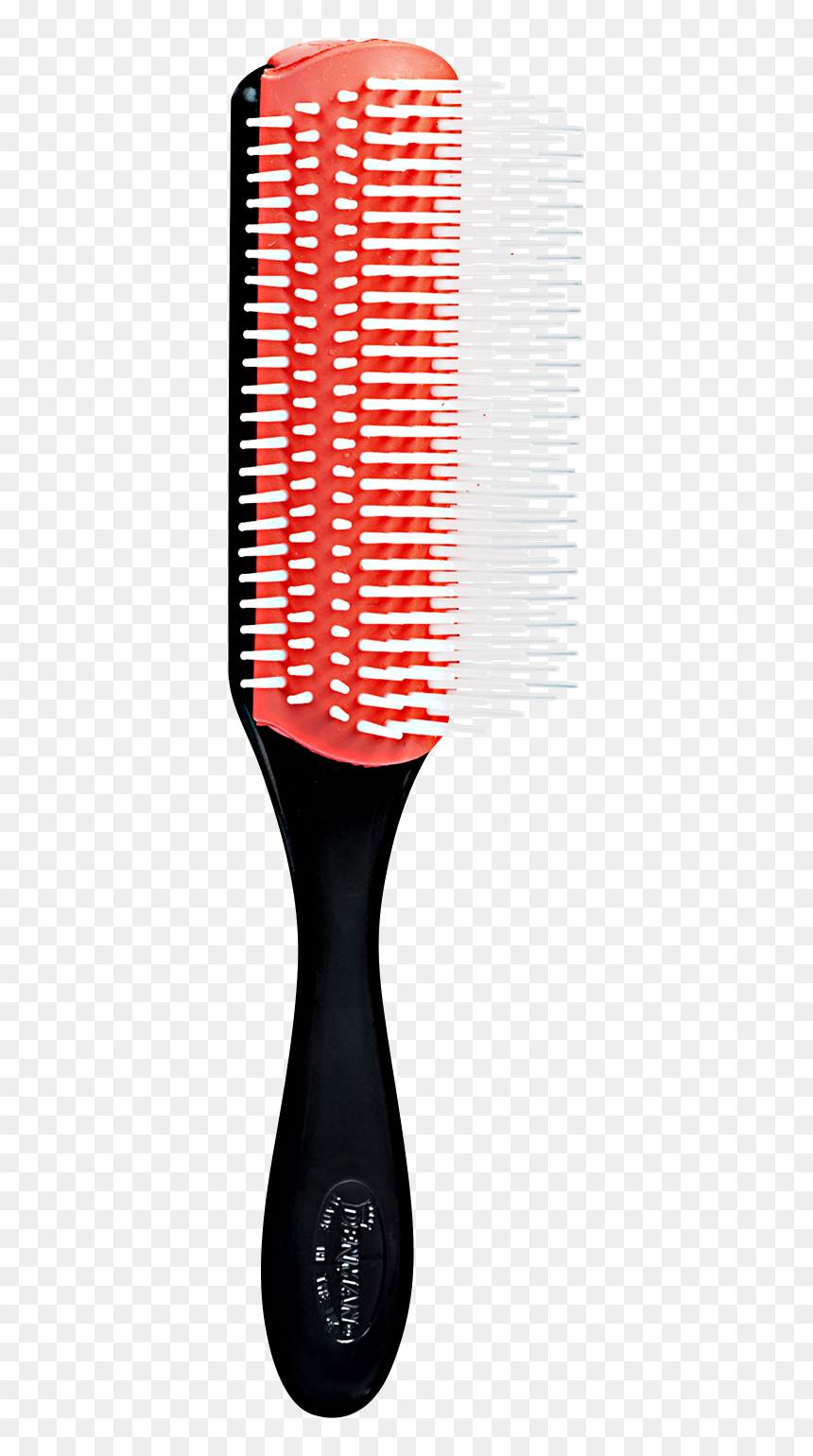 Transparent Hairbrush Png - Red And Black Hair Brush, Png Download - hairbrush png