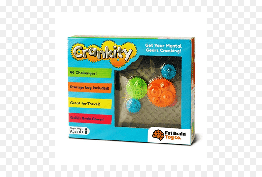 Fat Brain Toys Crankity Brainteaser - Crankity Game, HD Png Download - brain gears png