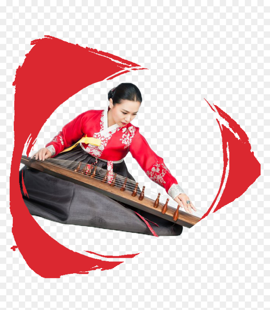 The Gayageum Is A Traditional Korean Musical Instrument - Carmine, HD Png Download - instrument png