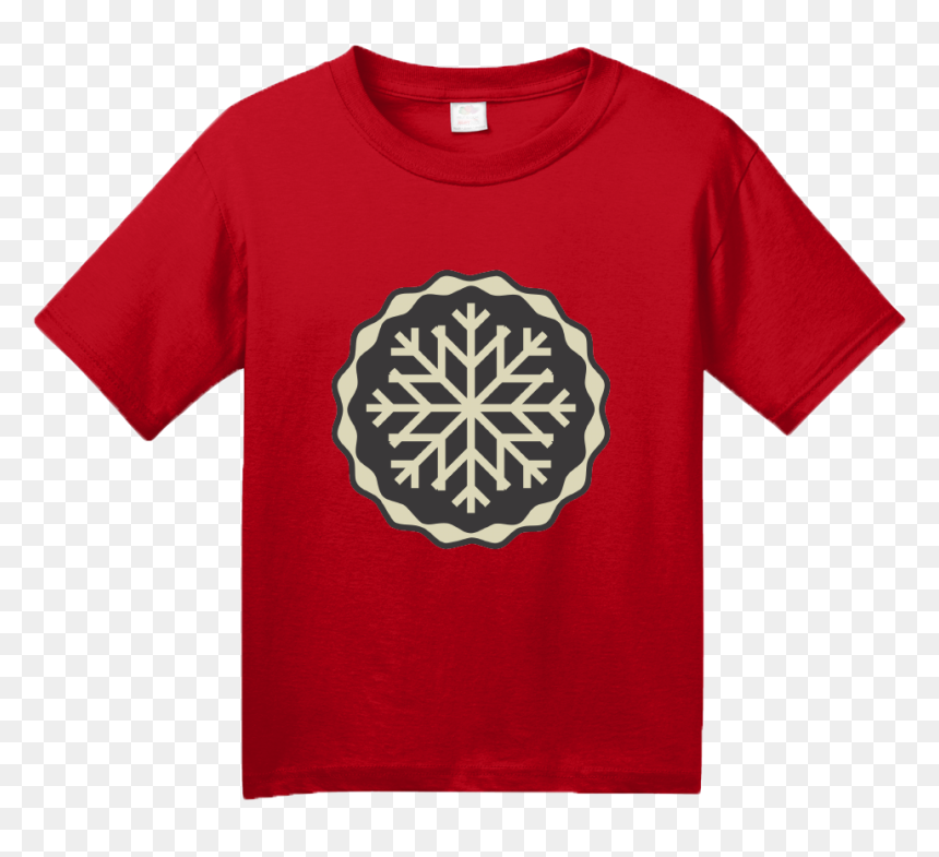 Youth Red Snowflake Icon - T-shirt, HD Png Download - red snowflake png