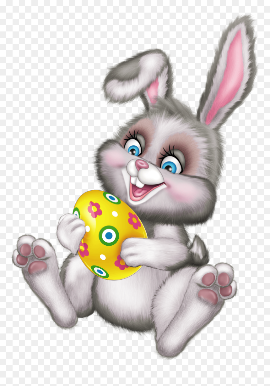 Cute Easter Bunny With Egg Png Picture - Png Easter Bunny Clipart, Transparent Png - easter png images
