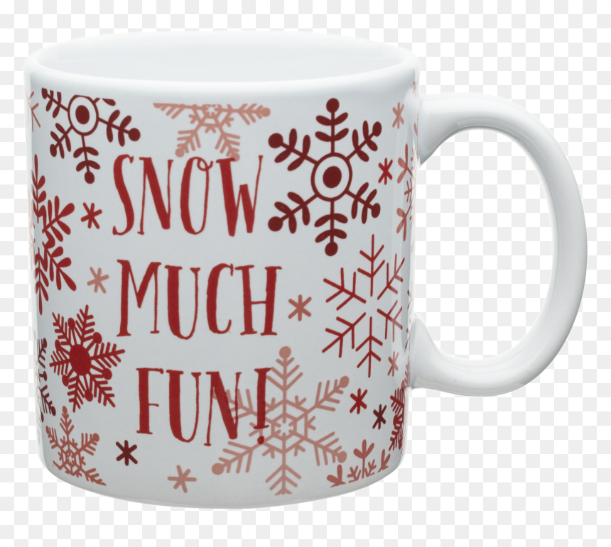 Hd Red Snowflake Mug - Mug, HD Png Download - red snowflake png