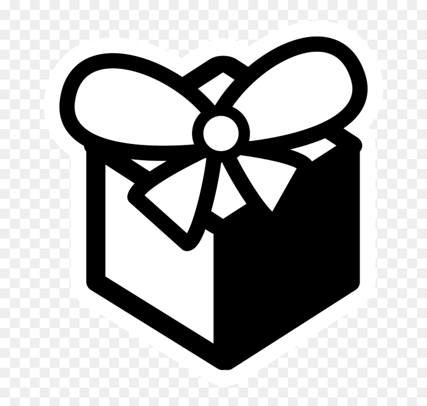 Area,monochrome Photography,symbol - Gift Cartoon Png, Transparent Png - birthday gift png