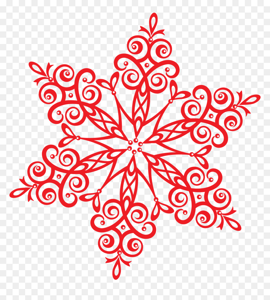 Circle, HD Png Download - red snowflake png