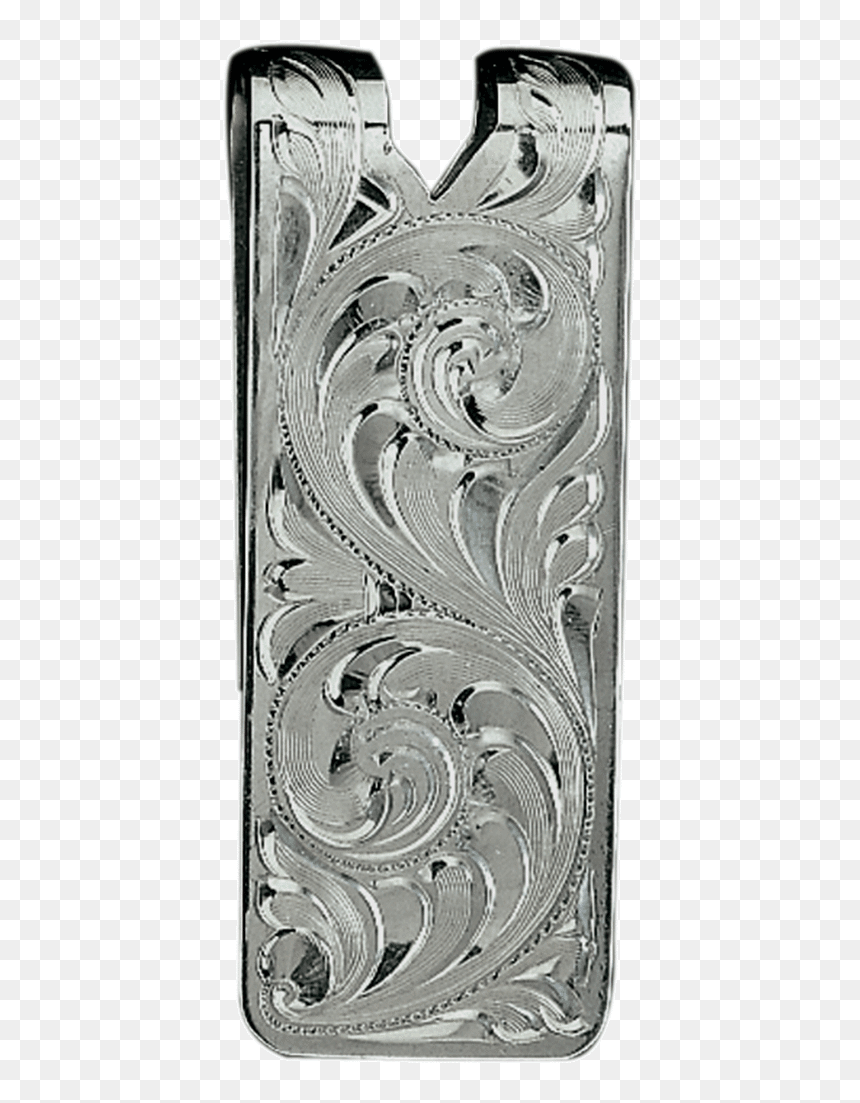 Hand Engraved Money Clip, HD Png Download - scroll work png