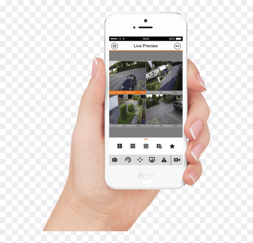 Iphone Woman Hand Png, Transparent Png - cctv png