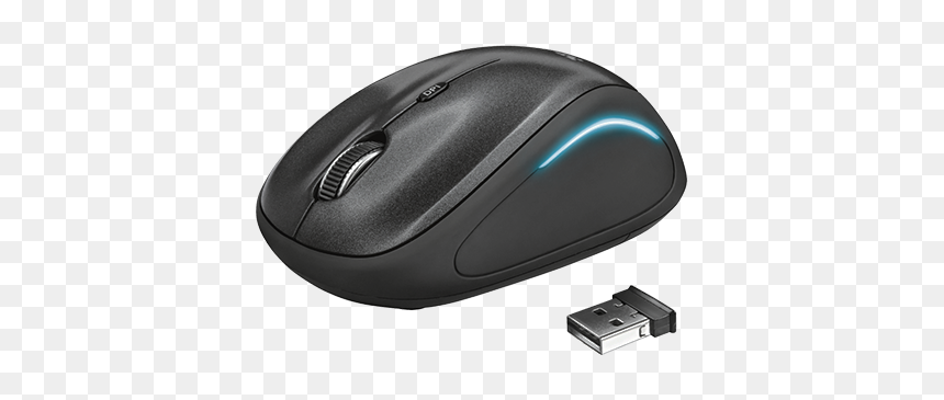 Trust Yvi Wireless Mouse Black - Kablosuz Fare, HD Png Download - pc mouse png