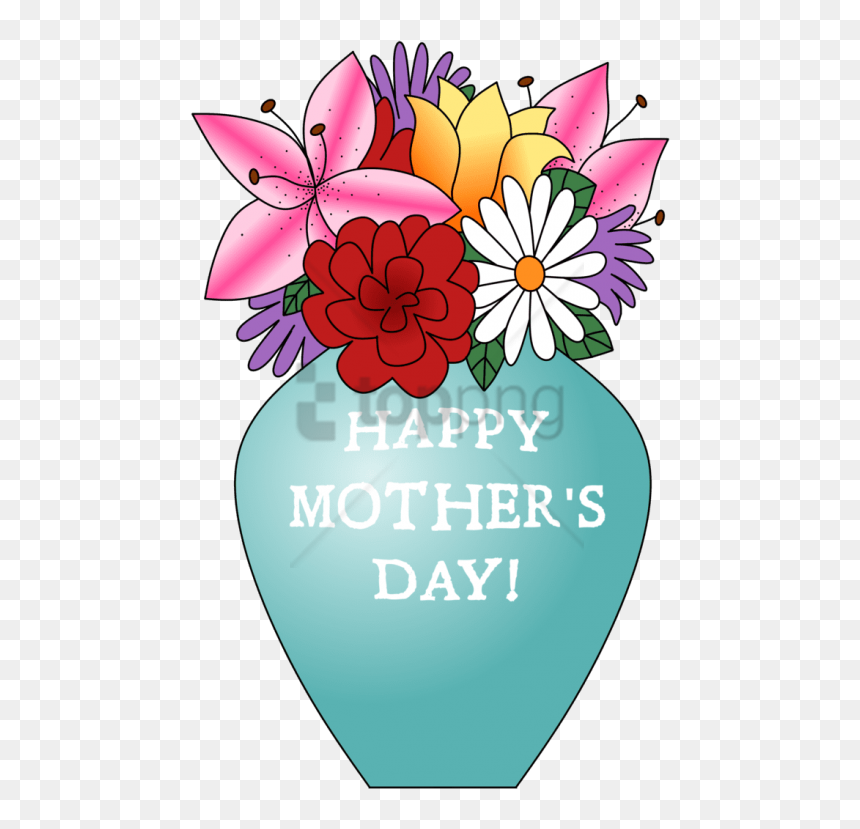 Free Png Mother"s Day 2017 Vase Of Flowers By Wertyla - African Daisy, Transparent Png - vase of flowers png
