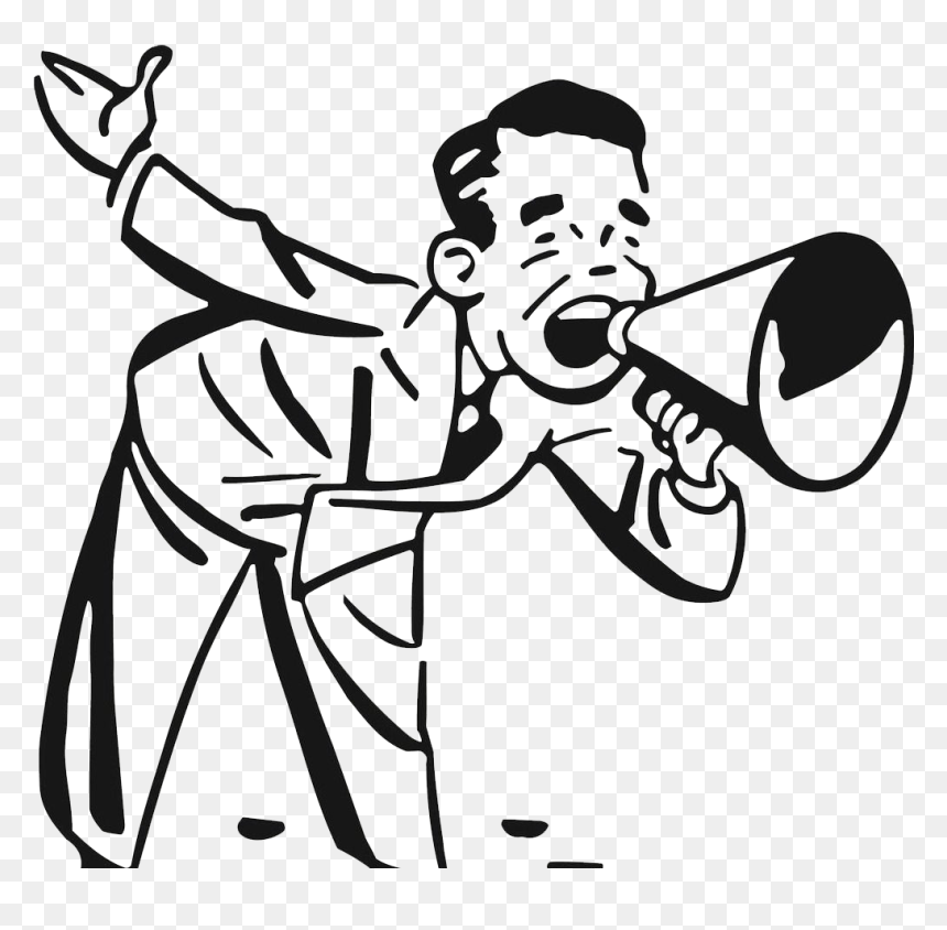 Transparent Black Megaphone Clipart - Cost Effective Technique For Promotion Plan, HD Png Download - megaphone clipart png