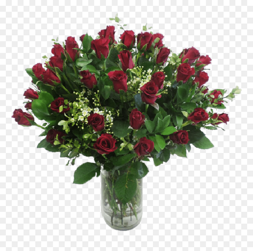 Garden Roses, HD Png Download - vase of flowers png