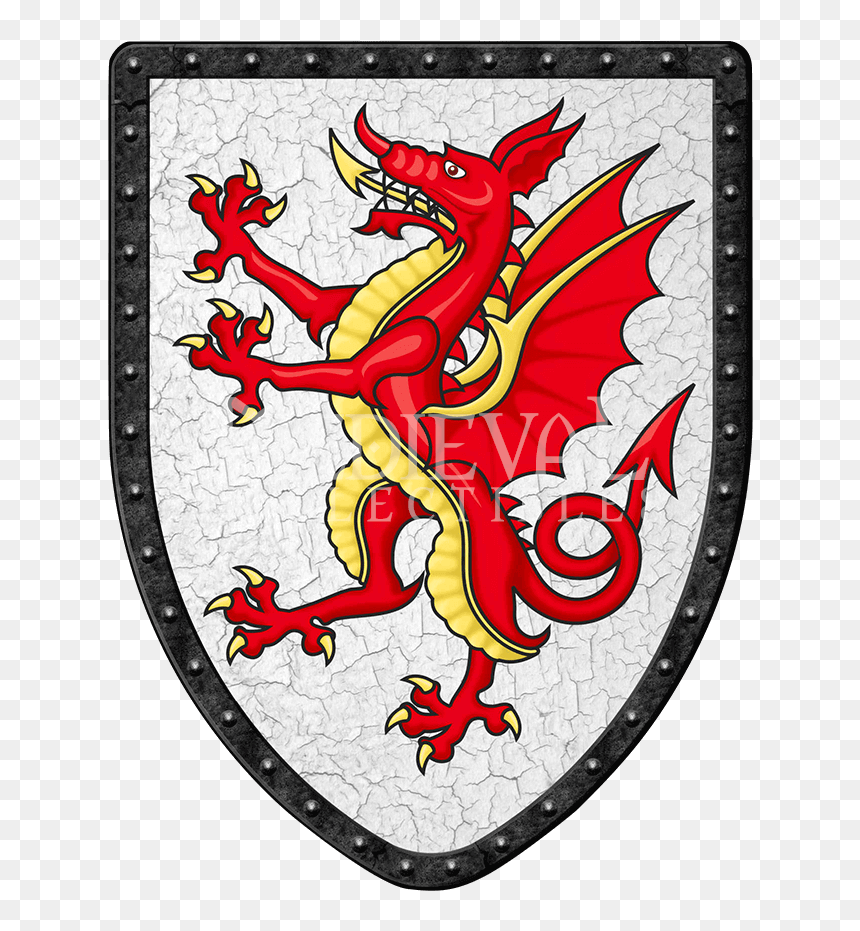 Transparent Medieval Shield Png - Dragon On A Shield, Png Download - medieval shield png