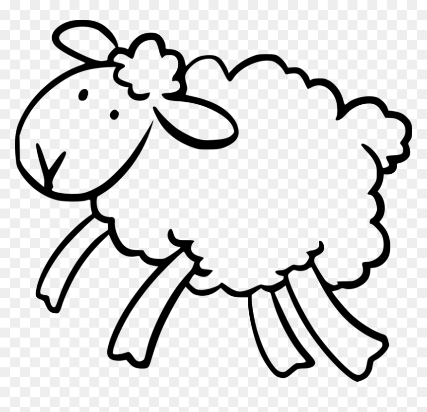 Emotion,art,monochrome Photography - Jumping Lamb Clip Art, HD Png Download - sheep clipart png