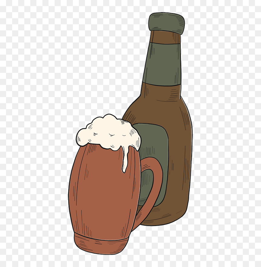 Beer Clipart - Glass Bottle, HD Png Download - beer bottle clip art png