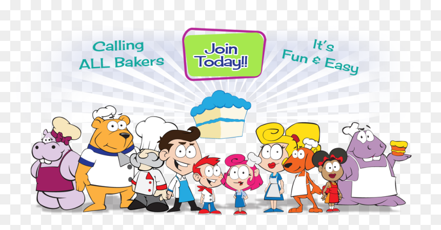 Join Today Image With Cartoon Kid Bakers - Cartoon, HD Png Download - cartoon kid png