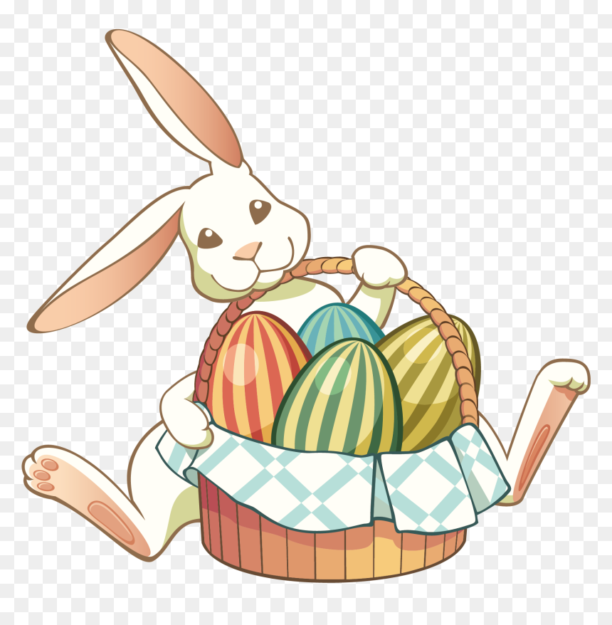 Egg Bunnies Easter Bunny Lent Free Hd Image Clipart - Bunny Happy Easter Clipart, HD Png Download - lent png